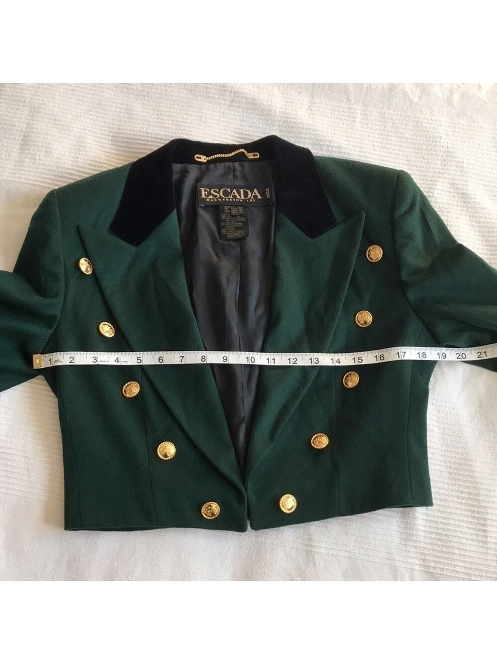 𝅺vintage Escada by Margaretha Ley Short Waist Jacket EU 34 - Picture 10 of 13